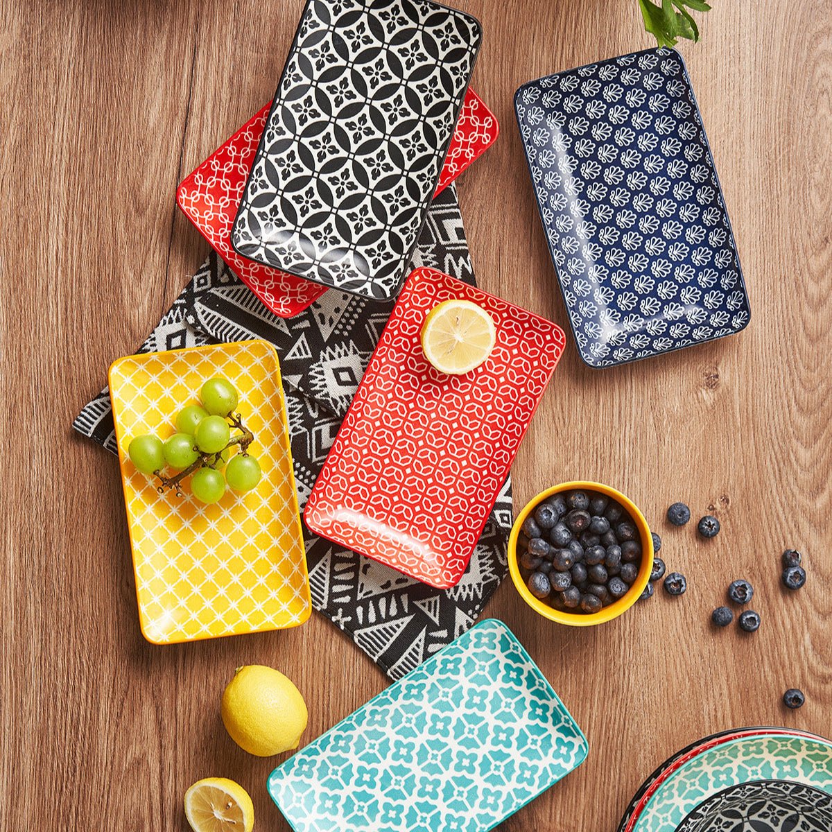 Mosaian Rectangular Serving Platters - Set of 6 - Thumbnail 3