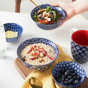 Blue Fusion Cereal Bowls - Set of 6 - Dinnerware