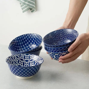 Blue Fusion Cereal Bowls - Set of 6 - Dinnerware