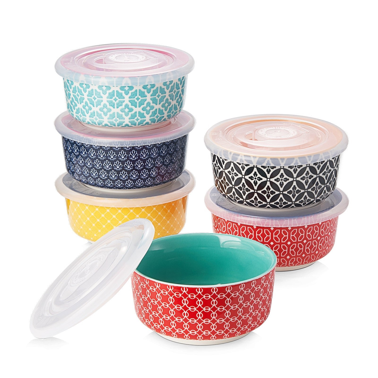 Mosaian Ramekins with Lids - Set of 6