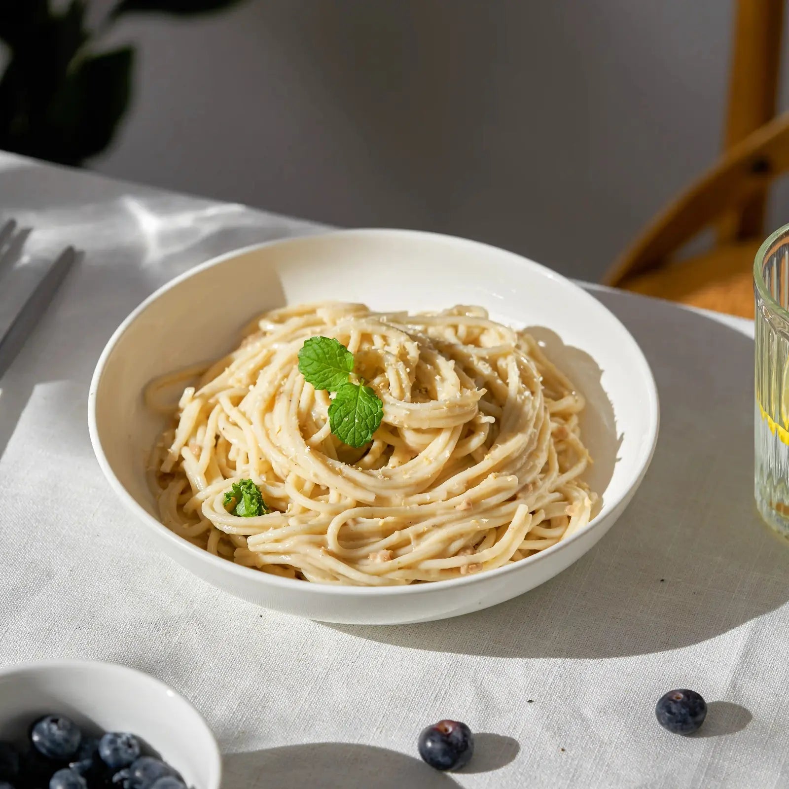 Wedding White Porcelain Pasta Bowls - Set of 4 - Thumbnail 2