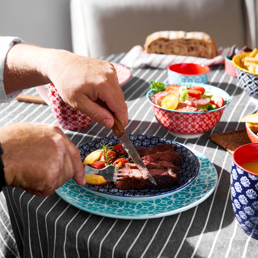 Ceramic Plate and Bowl Set - Set of 12 - Dinnerware & Serveware
