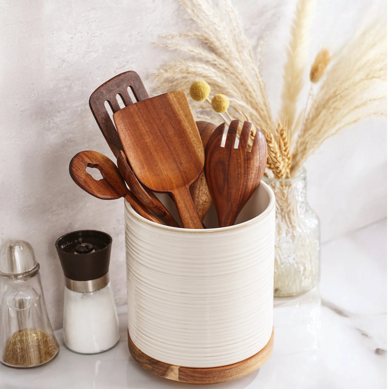 Rotating Extra Large Kitchen Utensil Holder - Set of 1 - Thumbnail 5
