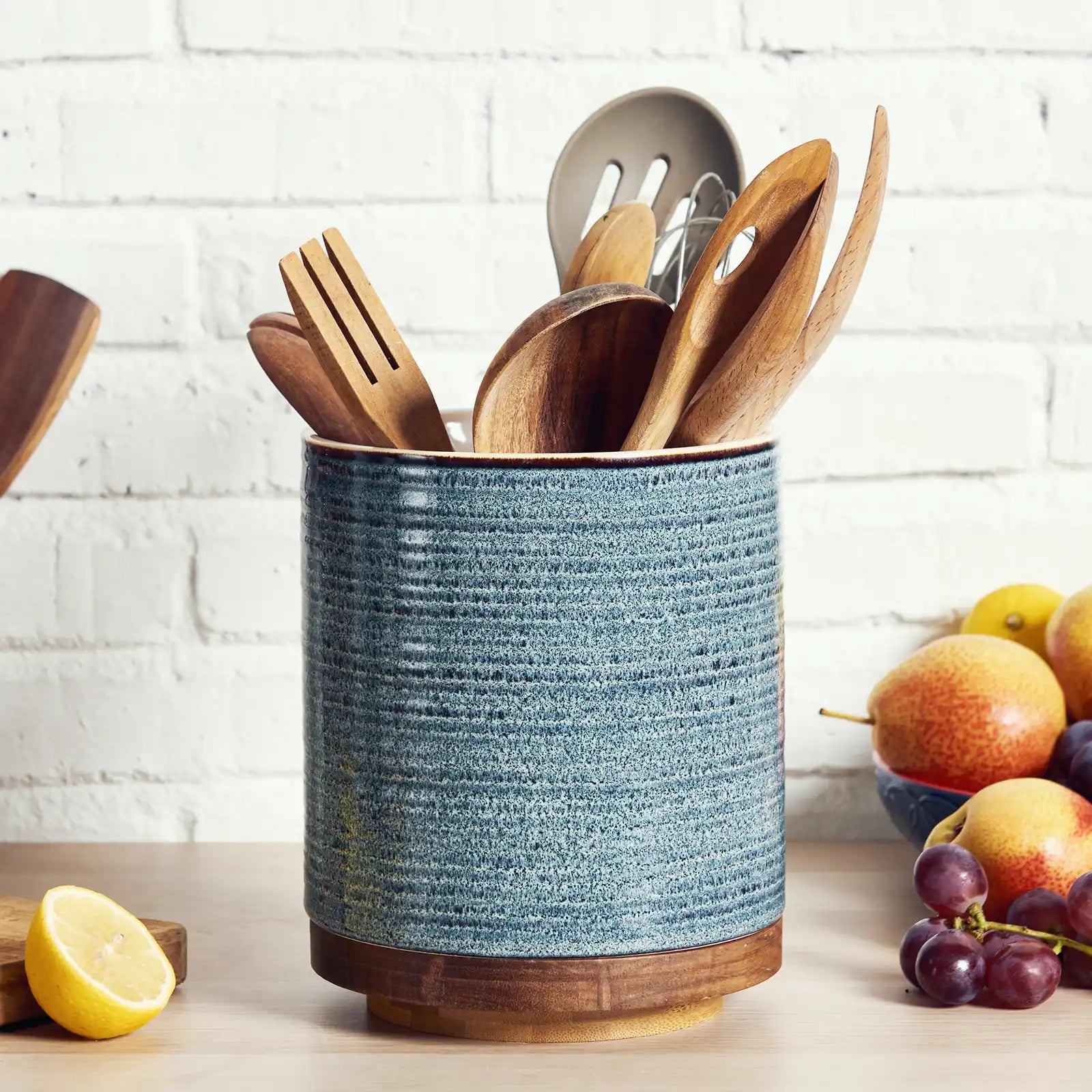 Rotating Extra Large Kitchen Utensil Holder - Set of 1 - Thumbnail 3