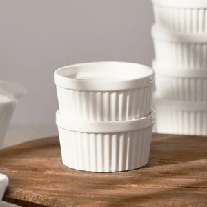 Wedding White Porcelain Ramekins - Set of 6 - Bakeware