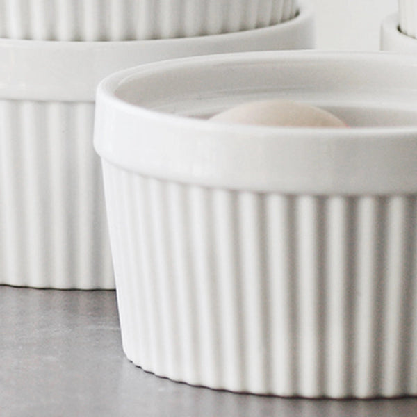 Wedding White Porcelain Ramekins - Set of 6 - Bakeware