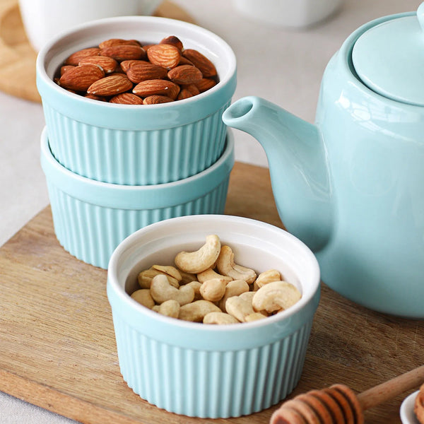 Wedding White Porcelain Ramekins - Set of 6 - Bakeware