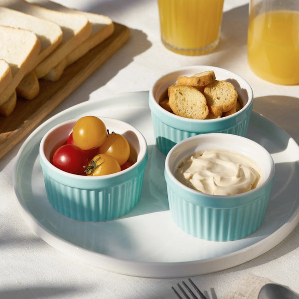Wedding White Porcelain Ramekins - Set of 6 - Bakeware