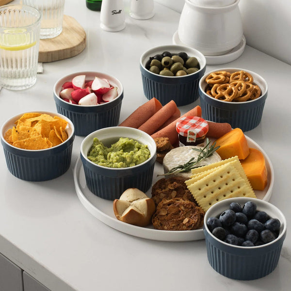 Wedding White Porcelain Ramekins - Set of 6 - Bakeware