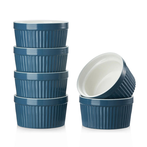 Wedding White Porcelain Ramekins - Set of 6 - Bakeware