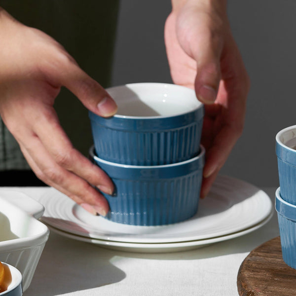 Wedding White Porcelain Ramekins - Set of 6 - Bakeware