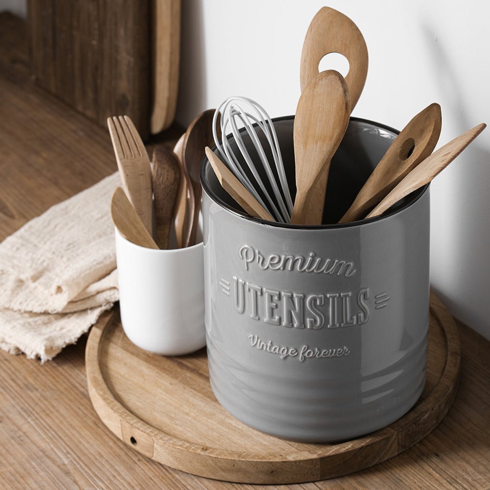 Farmhouse Kitchen Utensil Holder - Set of 1 - Thumbnail 3