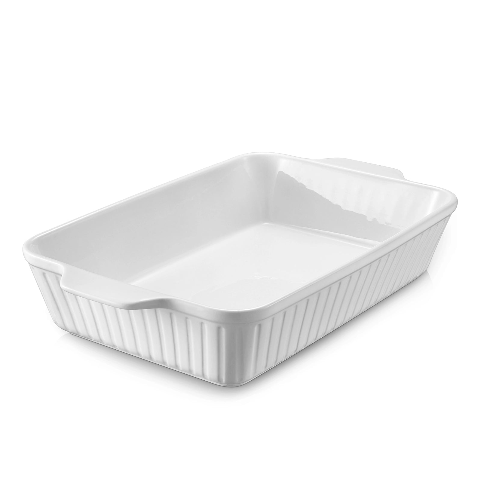 Wedding White Porcelain Baking Dish - Set of 1 - Thumbnail 3