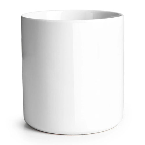 White Ceramic Utensil Holder - Set of 1 - Dinnerware