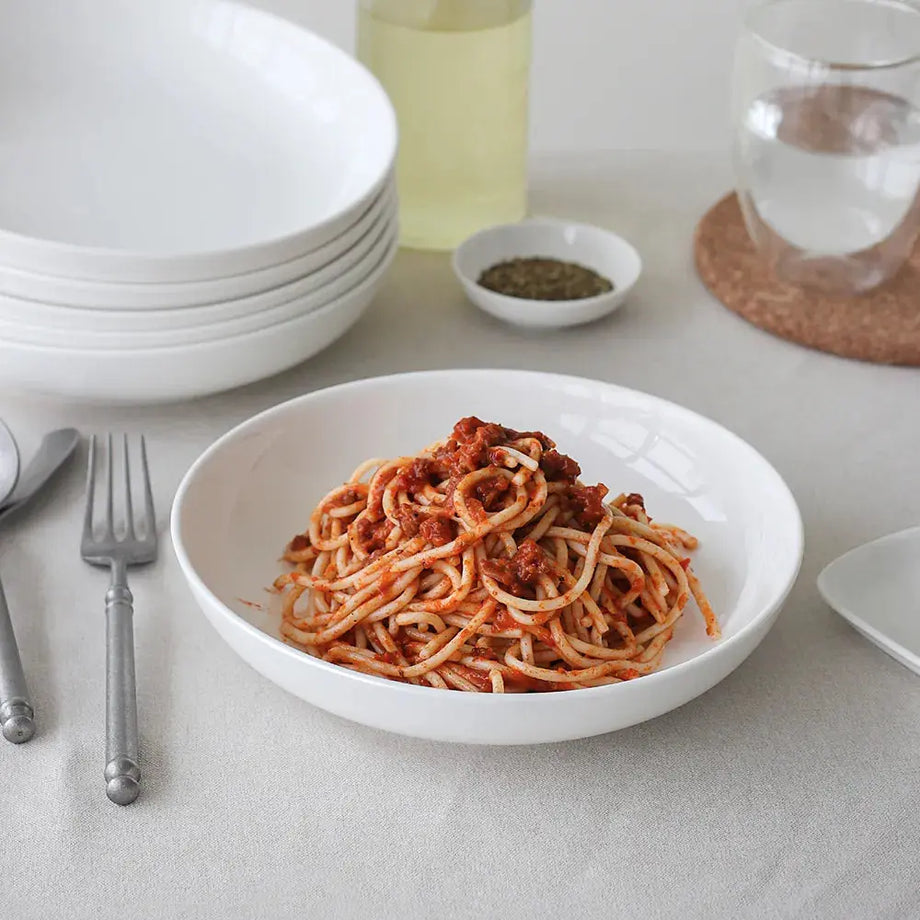 Pasta top plates white