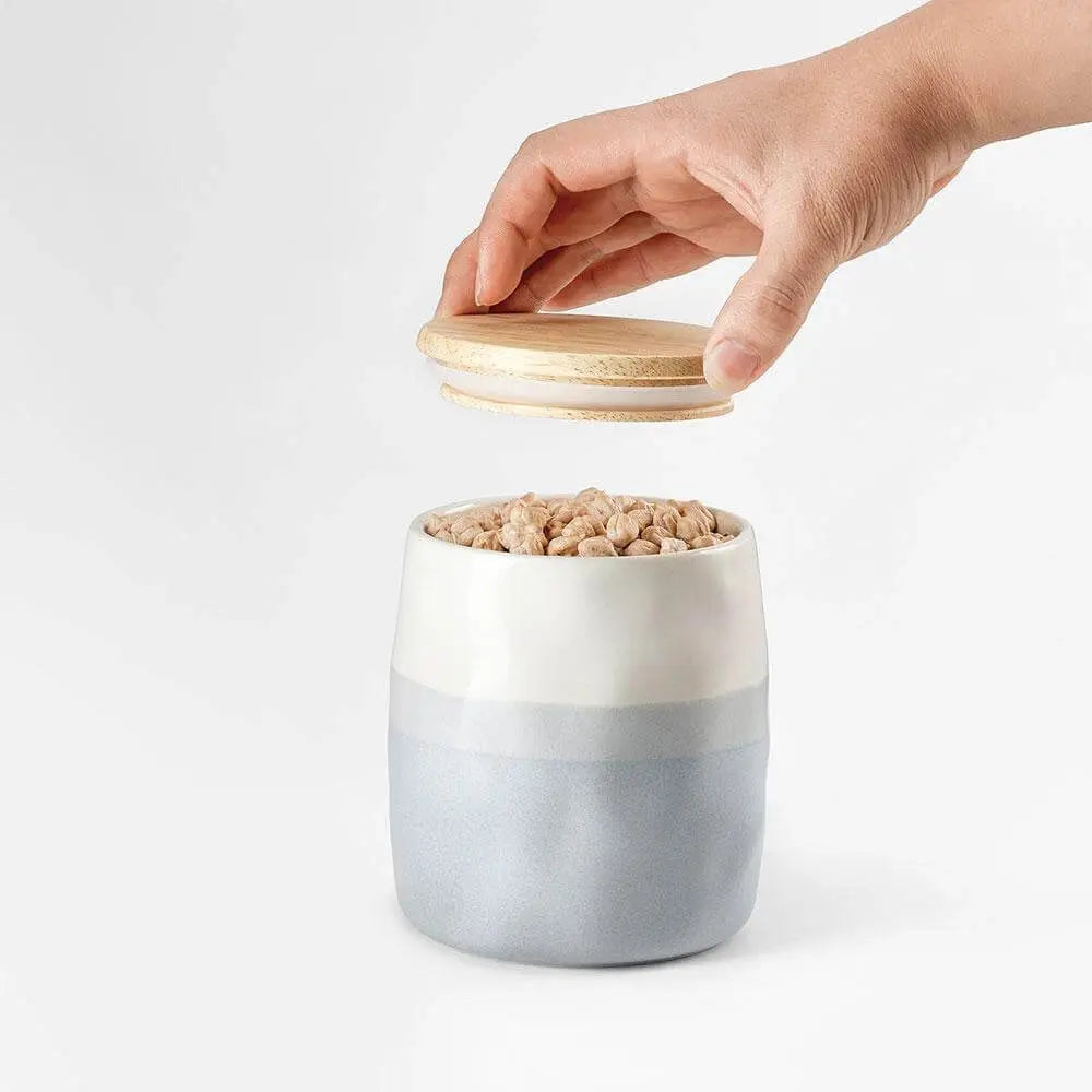 Canister with Wood Lid