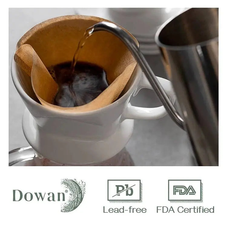 DOWAN Pour Over Coffee Dripper, Non Electric Pour Over Coffee