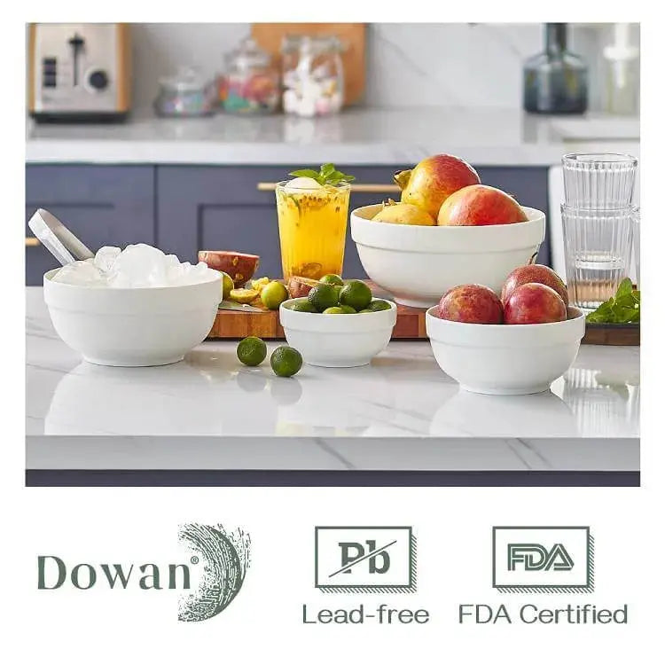 DOWAN Ceramic Soup Bowls Sets of 4,22 Ounce Cereal Bowls Set for
