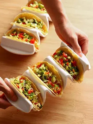 White Ceramic Taco Holder 